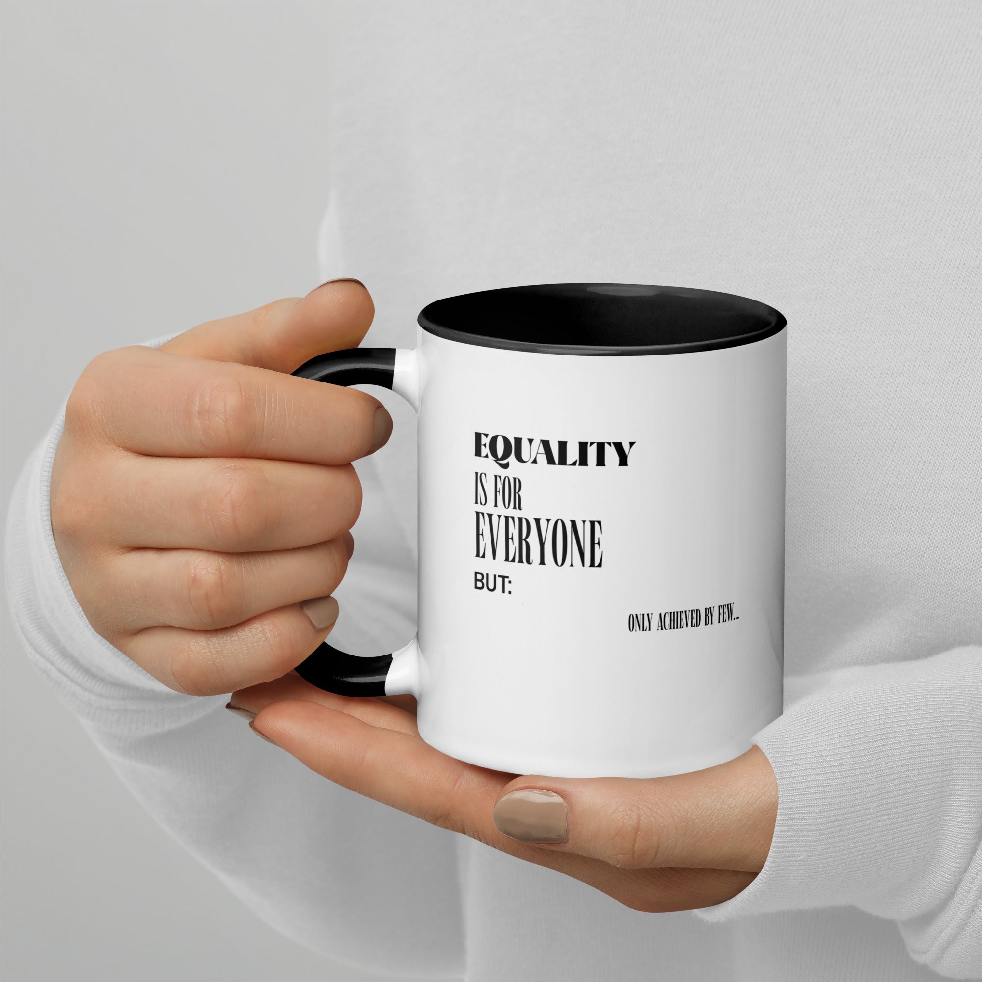 Color Burst Ceramic Mugs: Brighten Your Sips! - Equality Is For Everyone. But...