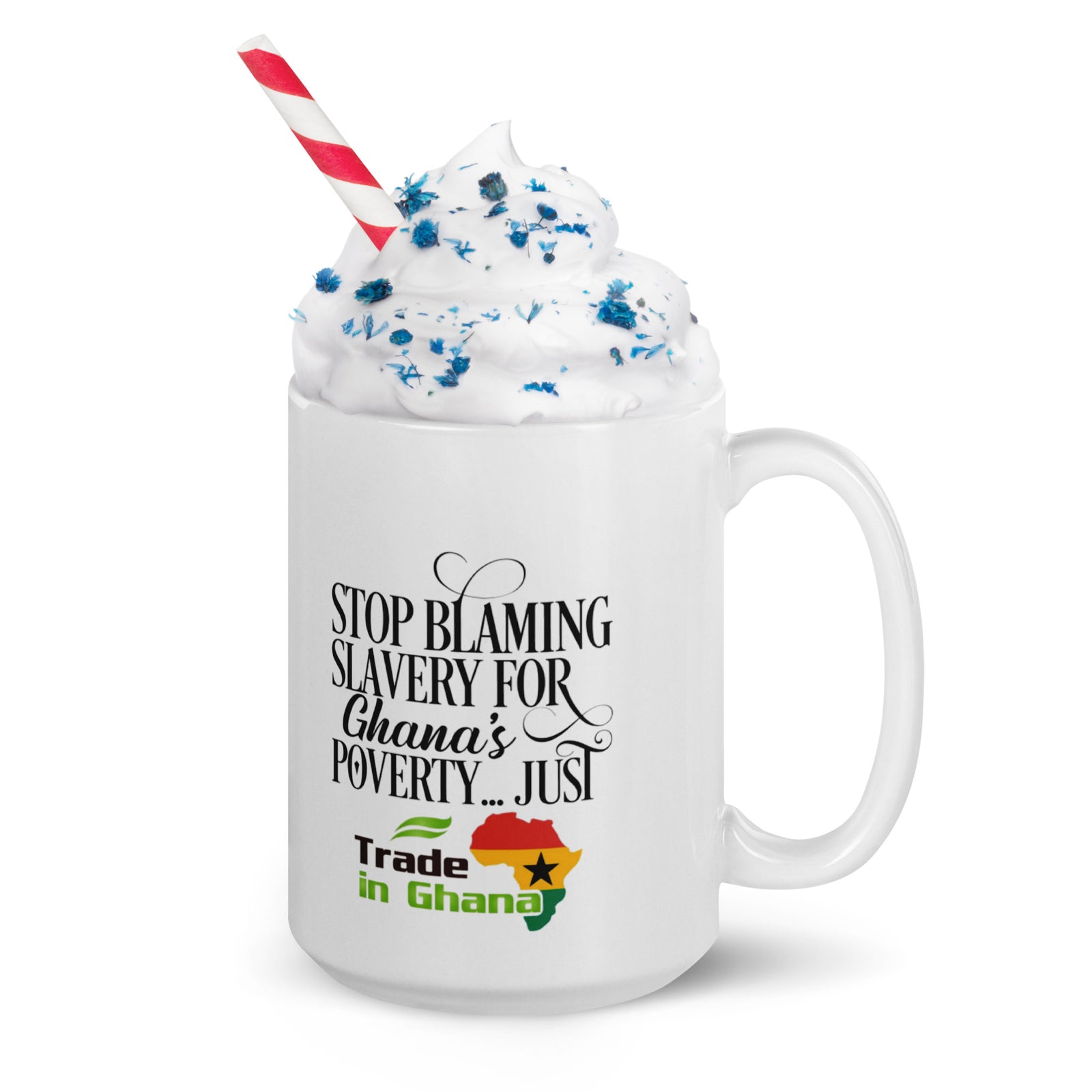 White glossy mug...Trade In Ghana