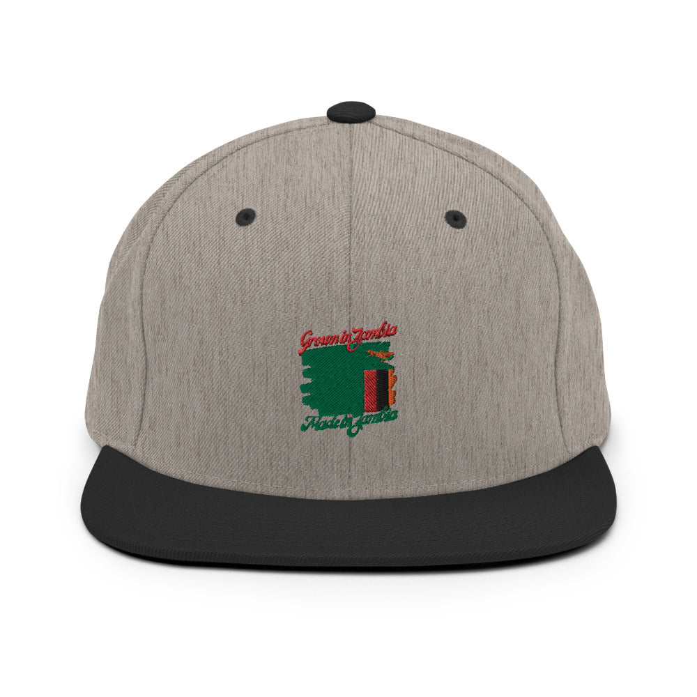 Grown in Zambia Made in Zambia Snapback Hat