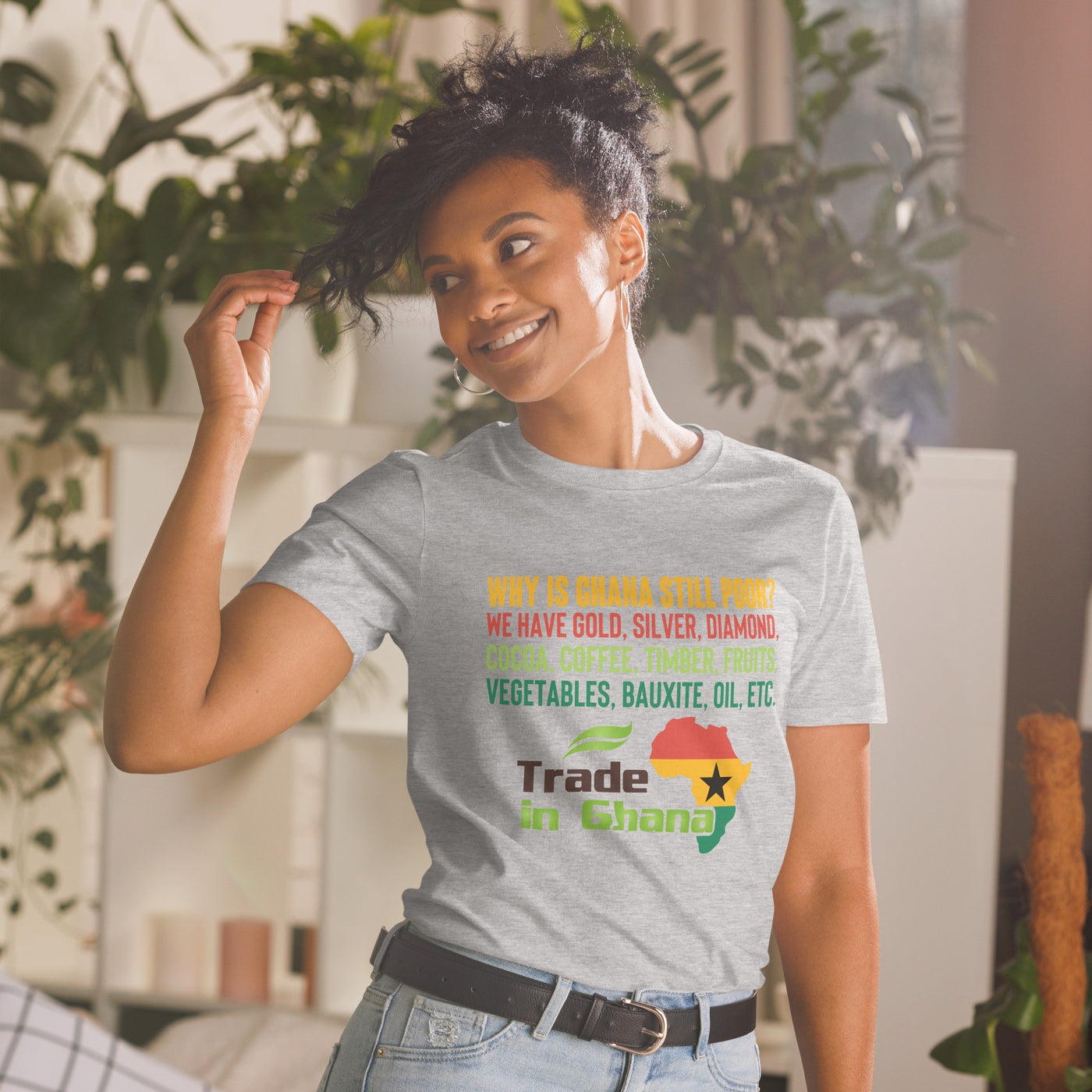 WHY IS GHANA POOR - TRADE IN GHANA SHORT-SLEEVE UNISEX T-SHIRT
