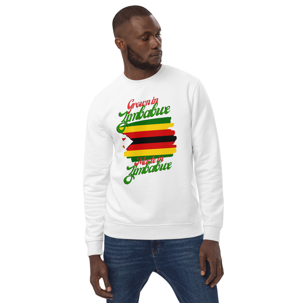 Grown in Zimbabwe Made in Zimbabwe Unisex eco sweatshirt