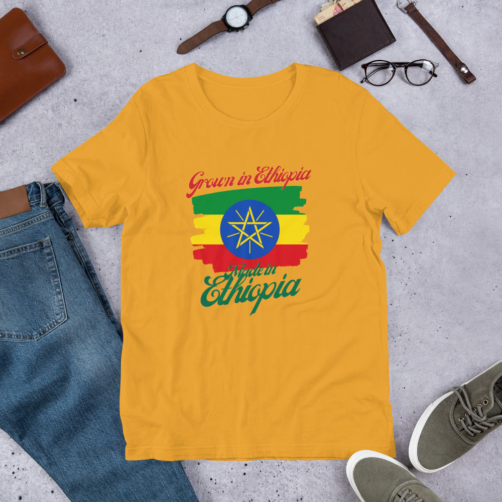 Grown in Ethiopia Made in Ethiopia Short-Sleeve Unisex T-Shirt