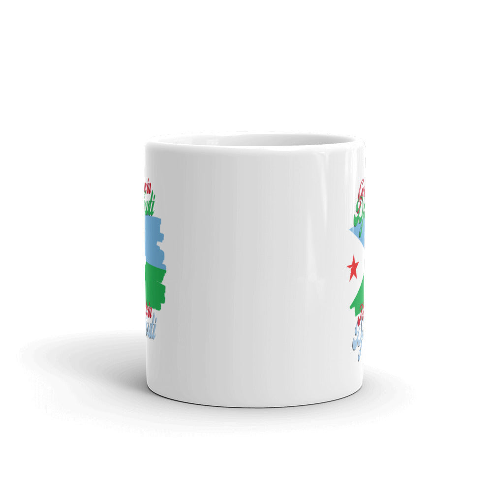 Grown in Djibouti Made in Djibouti White glossy mug