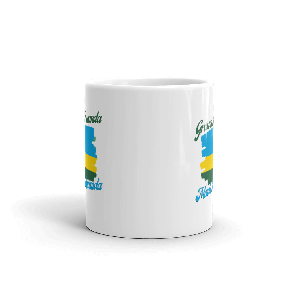 Grown in Rwanda Made in Rwanda White glossy mug