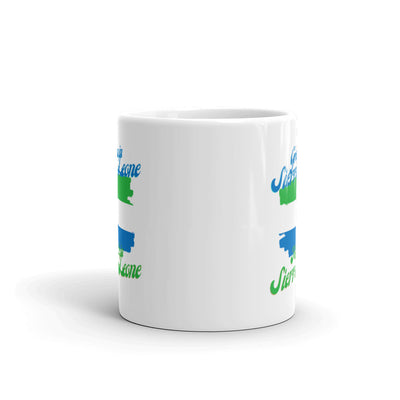 Grown in Sierra Leone Made in Sierra Leone White glossy mug