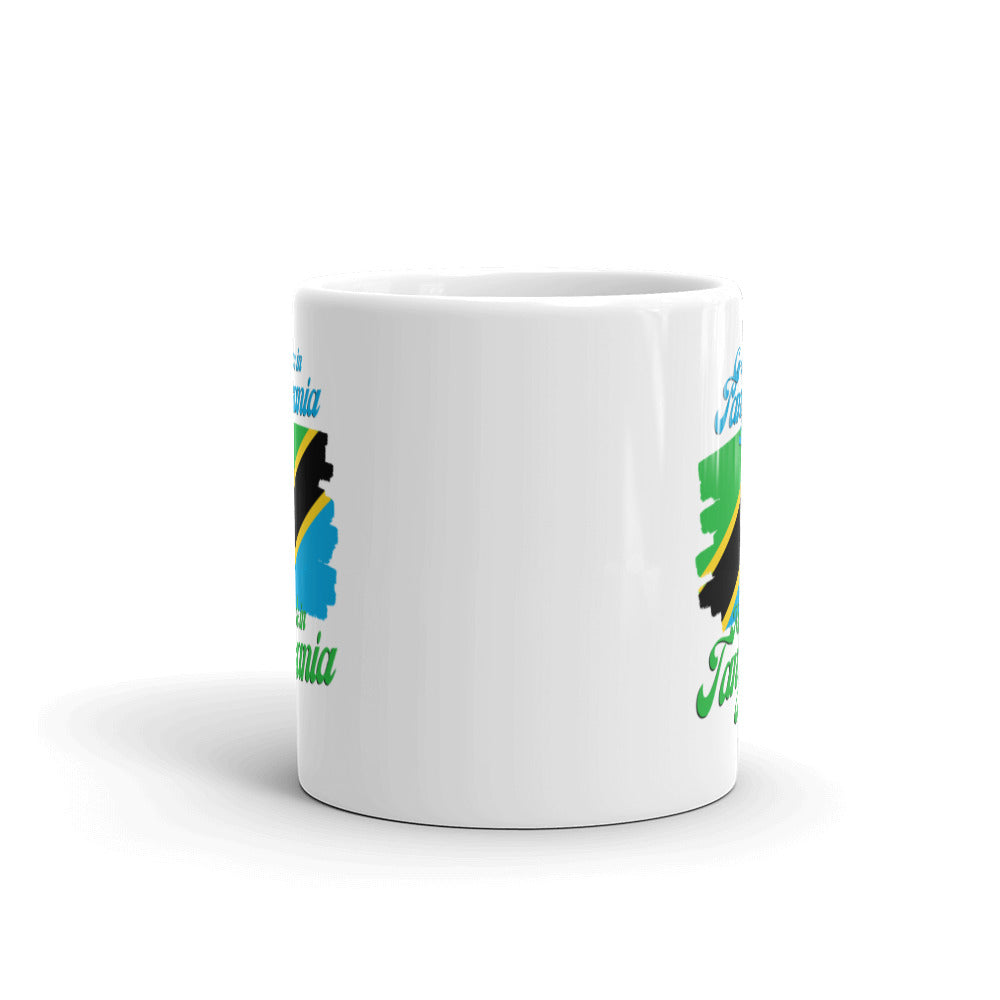 Grown in Tanzania Made in Tanzania White glossy mug