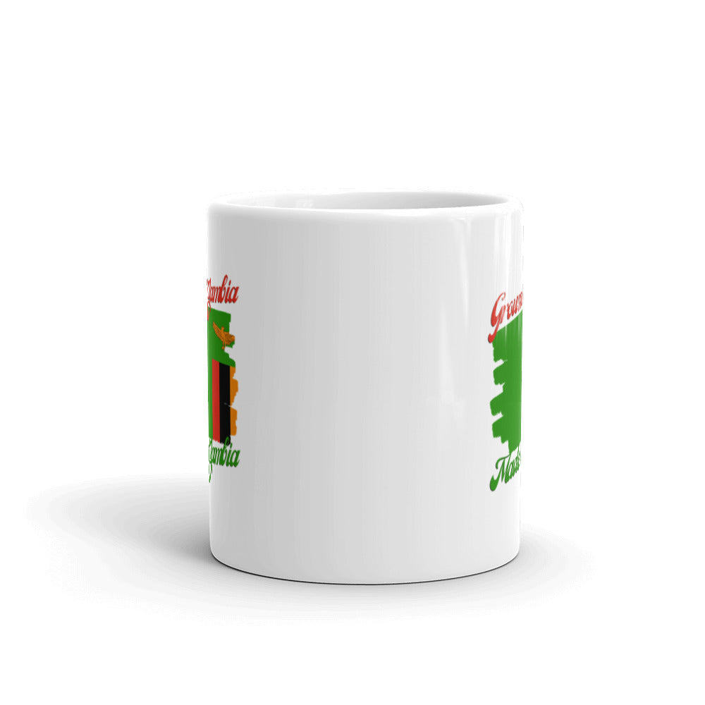 Grown in Zambia Made in Zambia White glossy mug