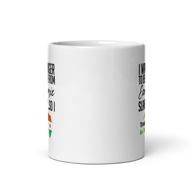 Economic Freedom - Trade In Niger White glossy mug