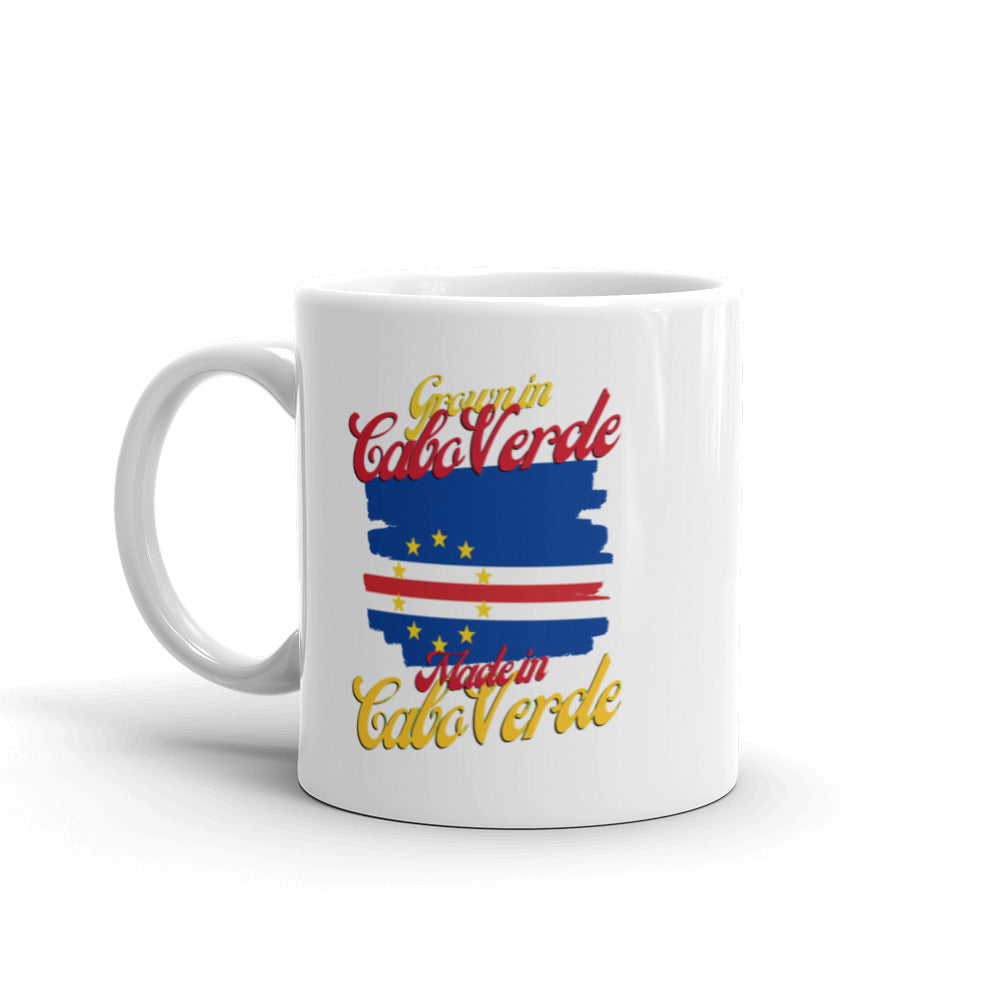 Grown in Cabo Verde Made in Cabo Verde White glossy mug