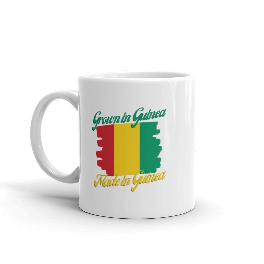 Grown in Guinea Made in Guinea White glossy mug