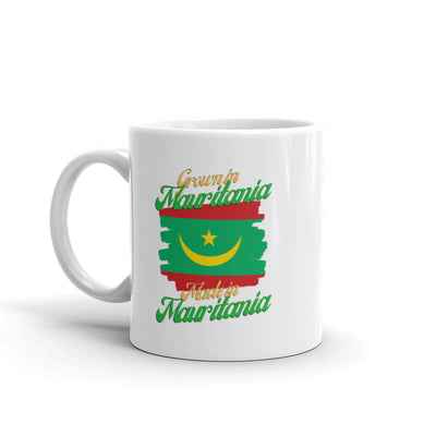 Grown in Mauritania Made in Mauritania White glossy mug
