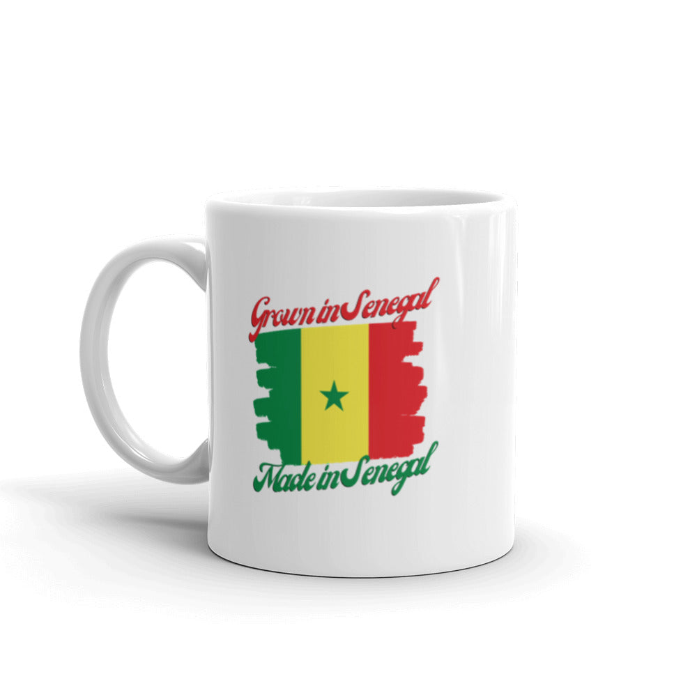 Grown in Senegal Made in Senegal White glossy mug
