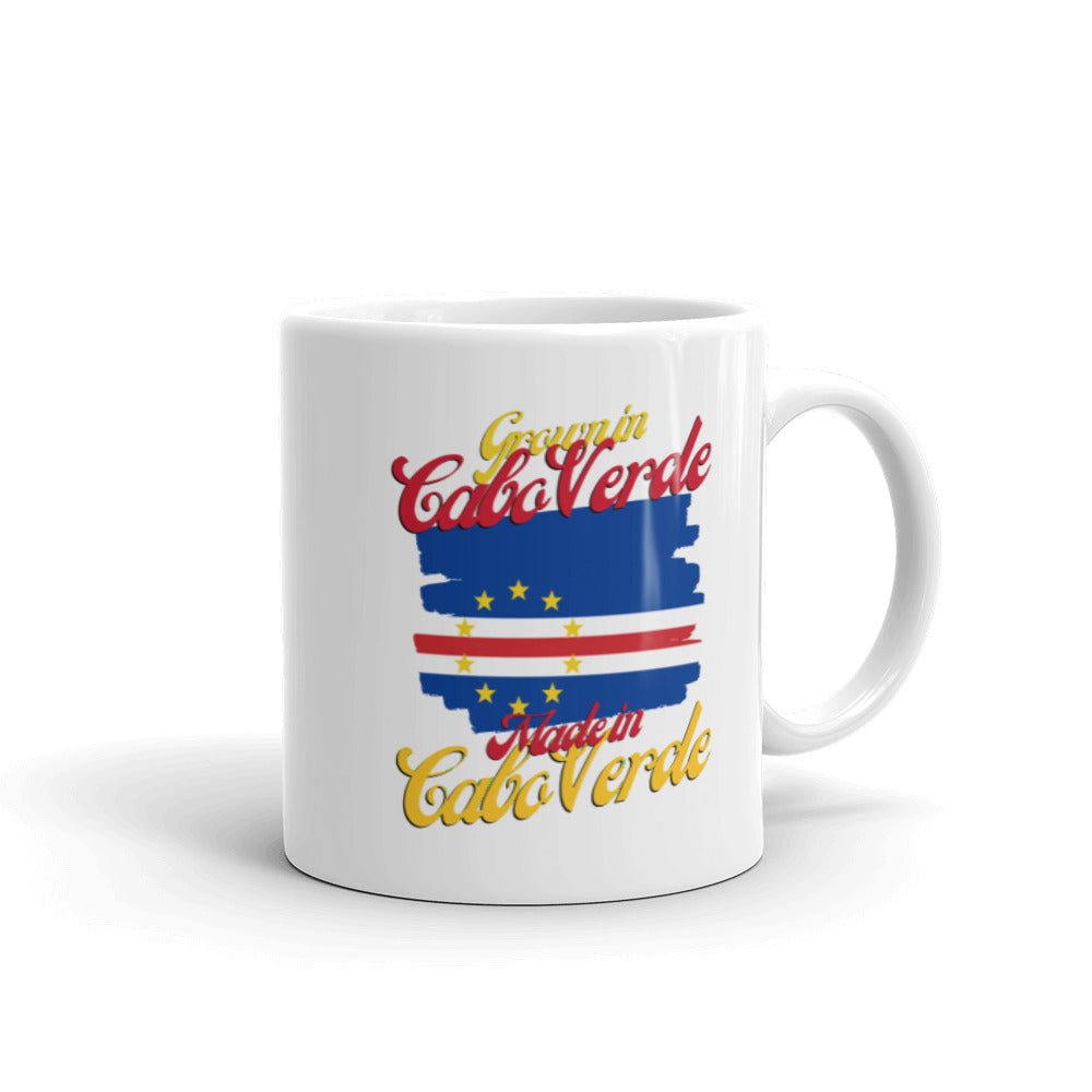 Grown in Cabo Verde Made in Cabo Verde White glossy mug