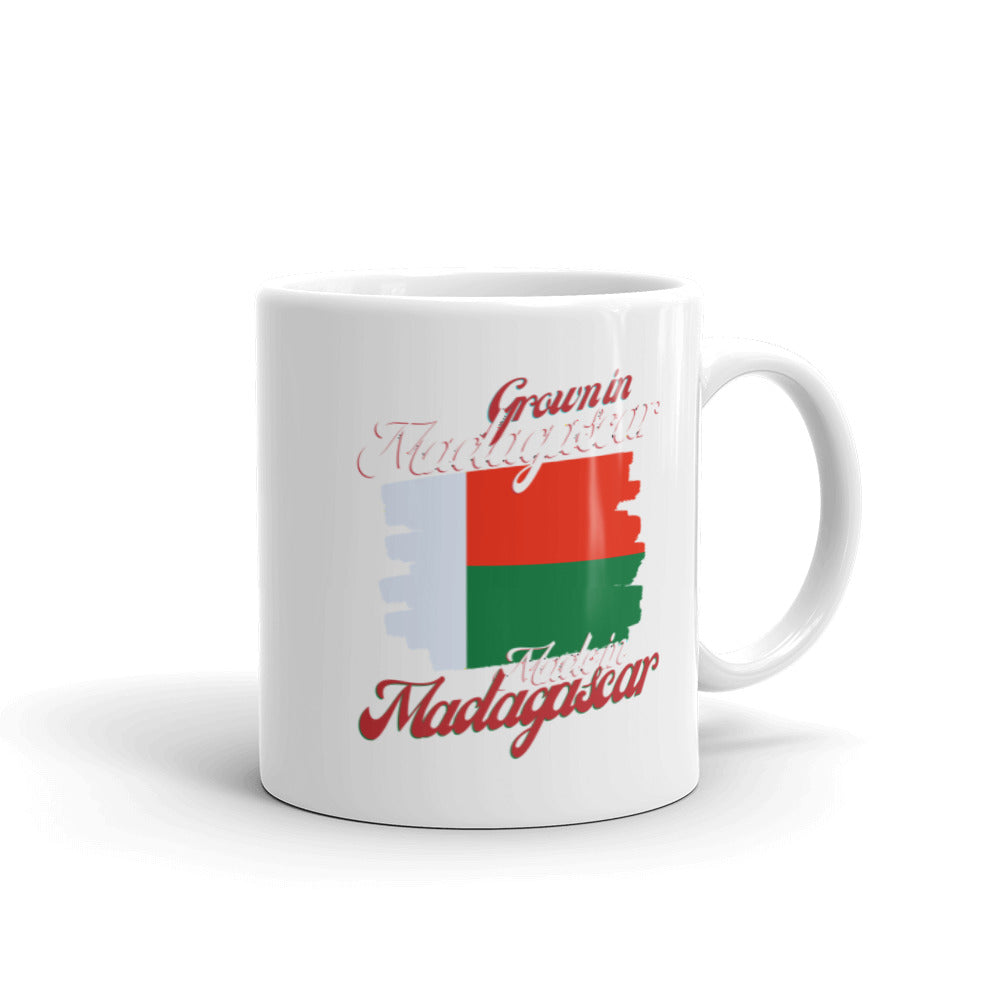 Grown in Madagascar Made in Madagascar White glossy mug