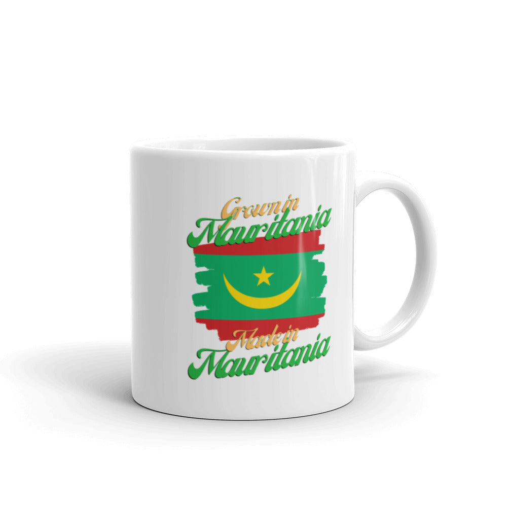 Grown in Mauritania Made in Mauritania White glossy mug