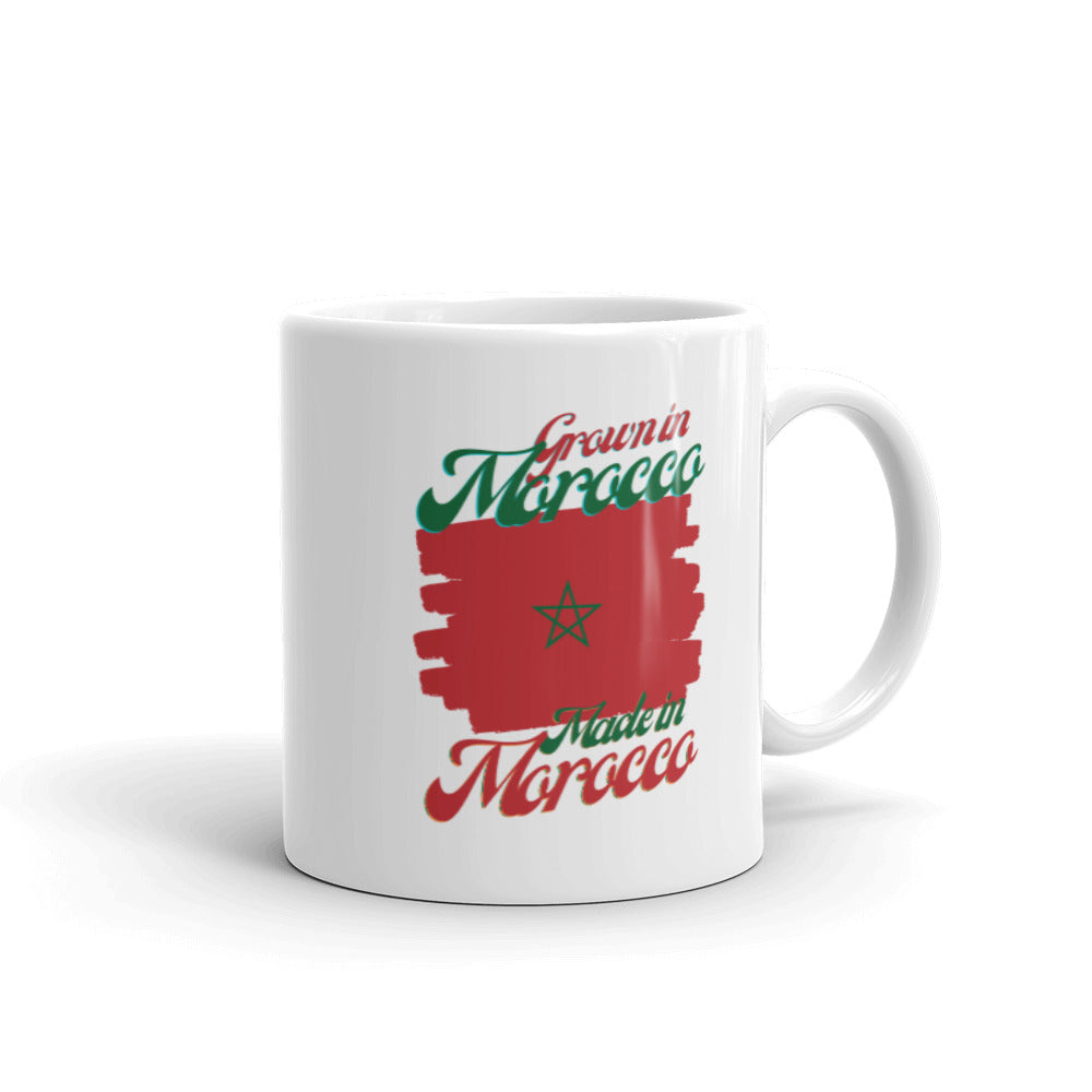 Grown in Morocco Made in Morocco White glossy mug
