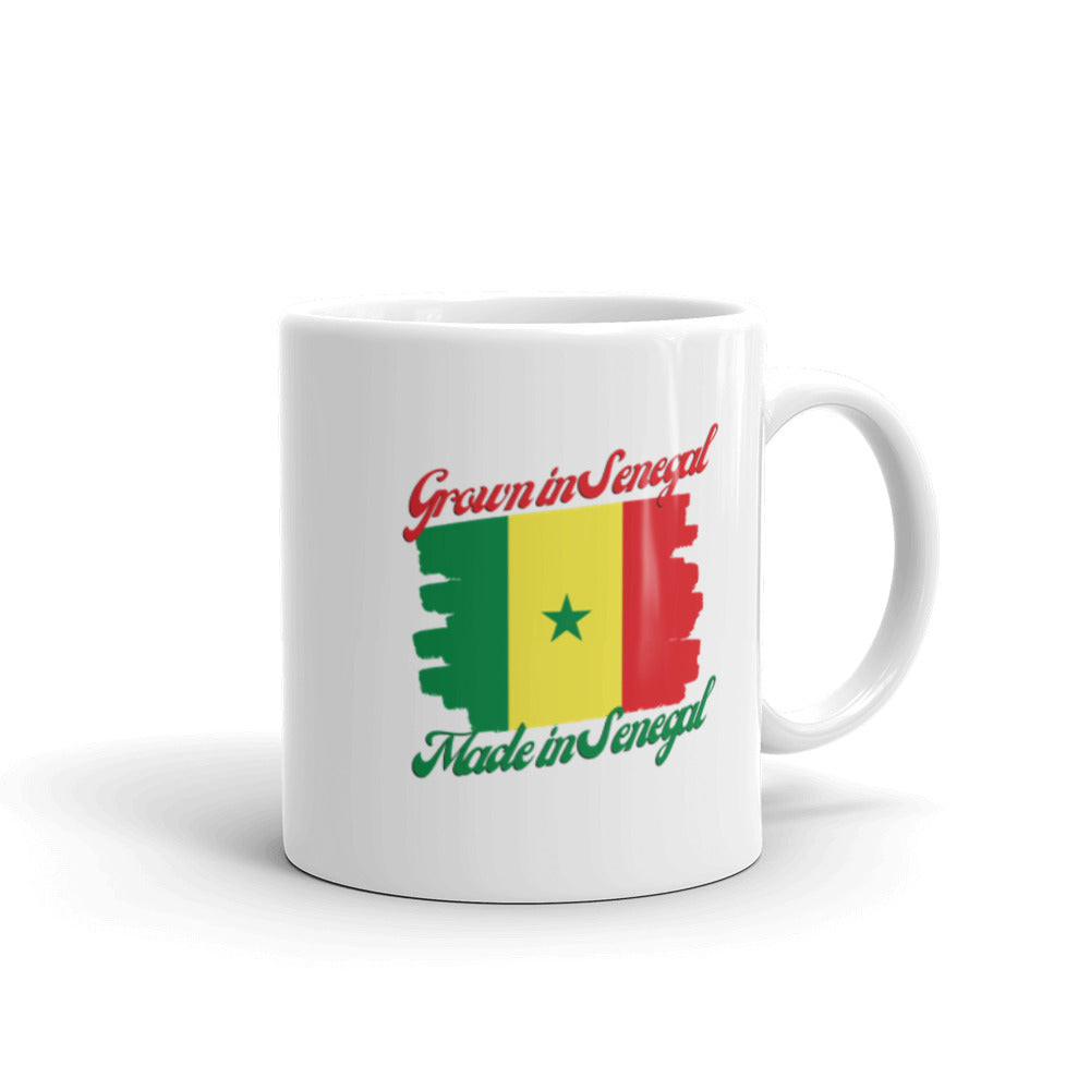 Grown in Senegal Made in Senegal White glossy mug