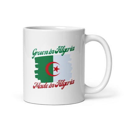 GROWN IN ALGERIA MADE IN ALGERIA White glossy mug