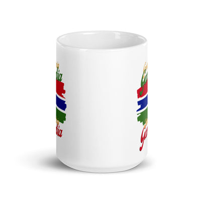 Grown in Gambia Made in Gambia White glossy mug