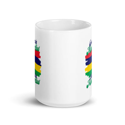 Grown in Mauritius Made in Mauritius White glossy mug