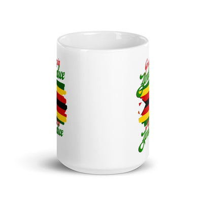 Grown in Zimbabwe Made in Zimbabwe White glossy mug