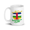 Grown in Central African Republic Made in Central African Republic White glossy mug