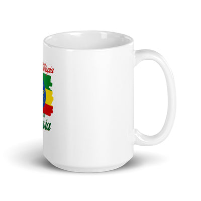 Grown in Ethiopia Made in Ethiopia White glossy mug