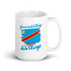 Grown in DR Congo Made in DR Congo White glossy mug